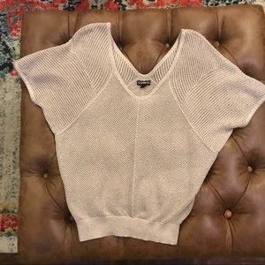 Sheer pinkish cream top from Express